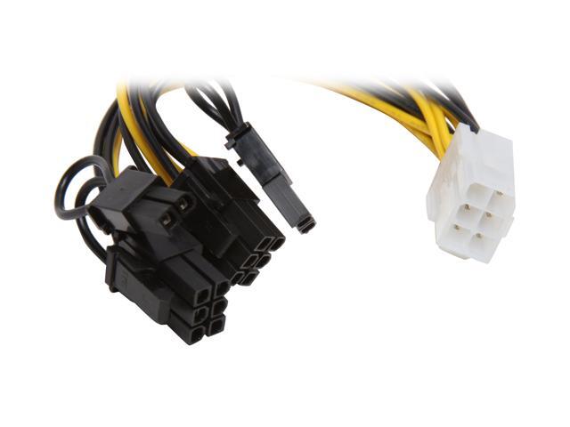 Athena Power CABLE-YPCIE628 6" PCIE 6 pin "Y" Split to Two PCIE 2.0 8(6+2) pin Cable