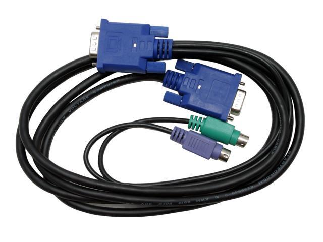 StarTech 6 ft. Ultra-Thin PS/2 3-in-1 KVM Cable, Black SVECON6