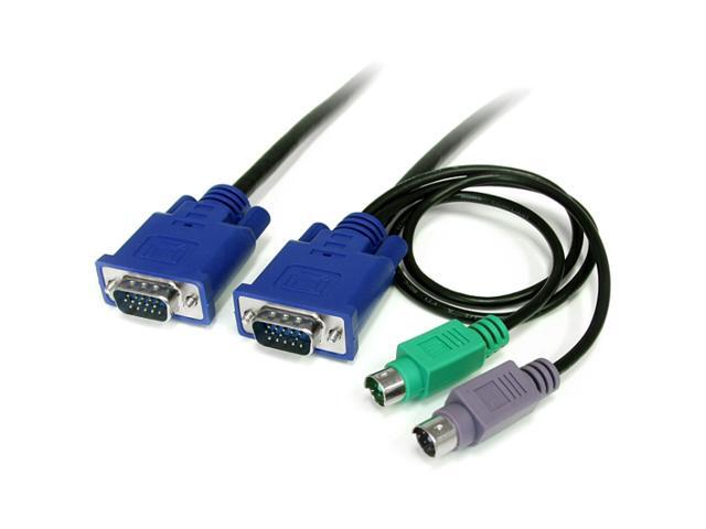 StarTech 10 ft. Ultra-Thin PS/2 3-in-1 KVM Cable SVECON10