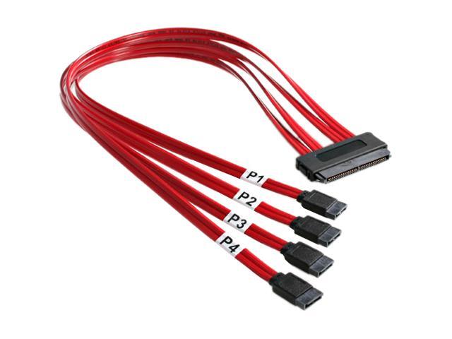 StarTech Model SAS84S450 19.7" SAS SFF-8484 (32 pin 4i Multi-lane) Host To 4 SATA Cable