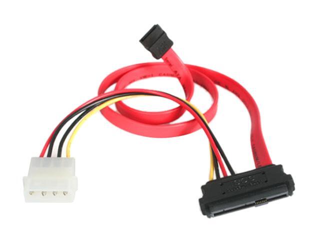 StarTech Model SAS729PW18 18" SAS 29 Pin to SATA Cable with LP4 Power