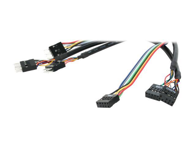 APEVIA CVTAUFE25 11" each USB / Firewire / Audio 3-in-1 combo Extension cable for standard motherboard connector