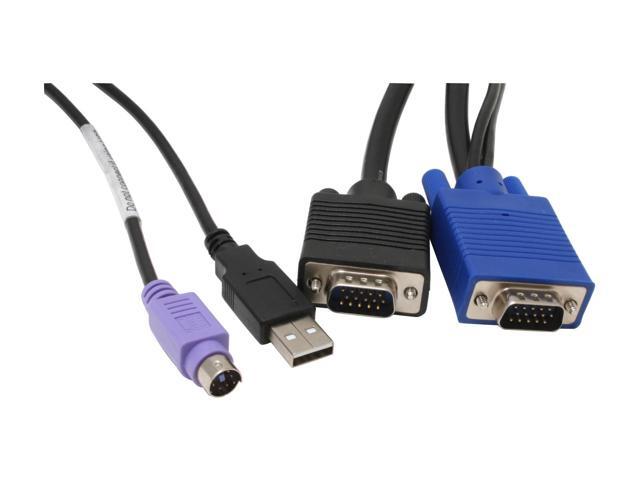 LINKSKEY 6 ft. 3-in-1 USB PS/2 KVM Combo Cable C-KVM-SC6