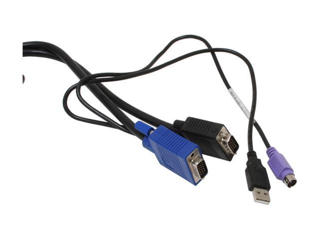LINKSKEY 10 ft. 3-in-1 USB PS/2 KVM Combo Cable C-KVM-SC10