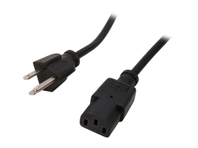 GWC Model ZP1AAA-AC 1.5 ft. Computer Power Cord (NEMA 5-15P to IEC-320-C13 Black / SVT 18/3)