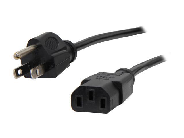 GWC Model ZP1AAA-AX 12 ft. Computer Power Cord (NEMA 5-15P to IEC-320-C13 Black SVT 18/3)