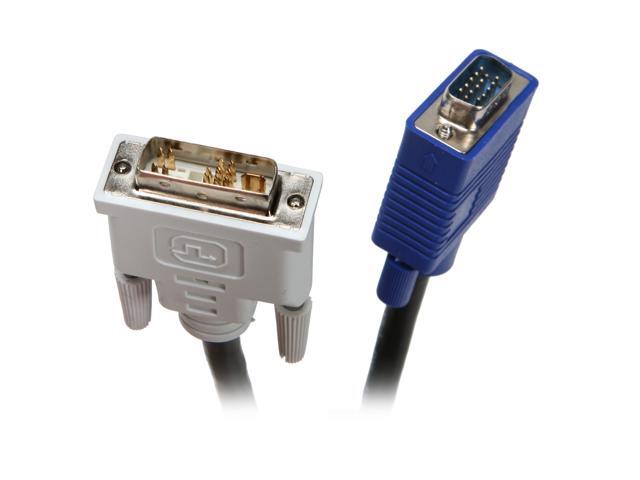 BYTECC DVIGA-15 15 ft. M-M DVI-A Male to HD15 VGA Male Analog Video Cable