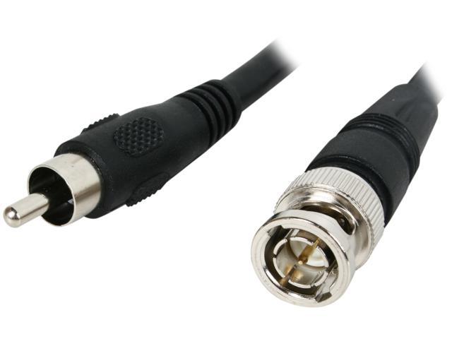 BYTECC BNC/RCA-6K 6 ft. BNC to RCA Cable, 75 ohm, Male to Male, Black