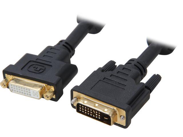 BYTECC DVID-10MF Black 10 feet DVI to DVI M-F Dual Link DVI-D M/F Extension Cable