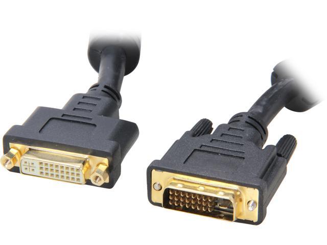 BYTECC DVID-15MF Black 15 feet DVI to DVI M-F Dual Link DVI-D M/F Extension Cable