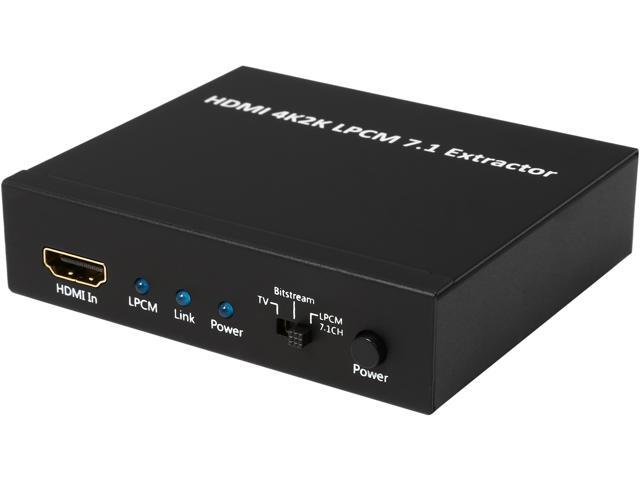 BYTECC HM-CV033K HDMI 4K2K LPCM 7.1 EXTRACTOR SUPPORTS 4 x 3.5mm  JACK CEC Bypass HBR  3D signal