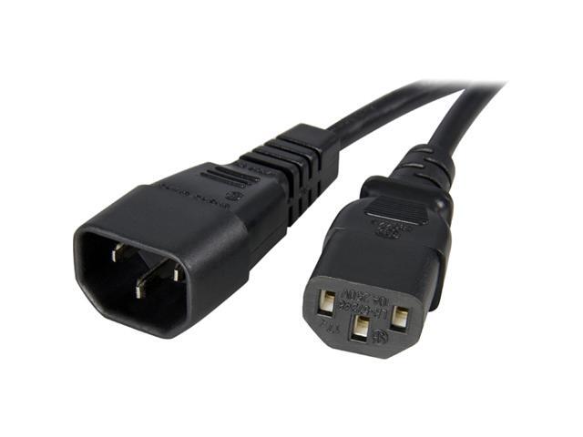 StarTech Model PXT1002 2 ft Standard Computer Power Cord Extension,C14 to C13