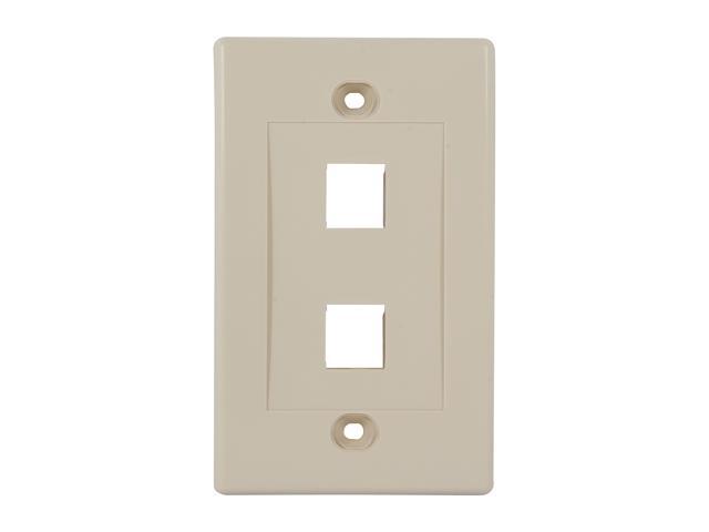 StarTech PLATE2IV Dual Outlet RJ45 Universal Wall Plate - Ivory