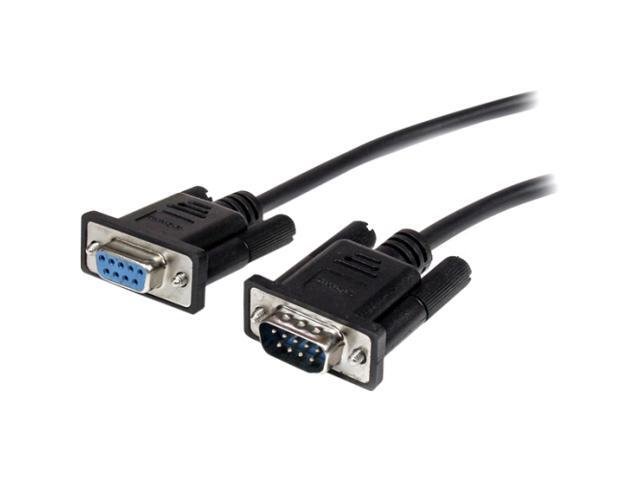 StarTech.com 2m Black Straight Through DB9 RS232 Serial Cable - M/F