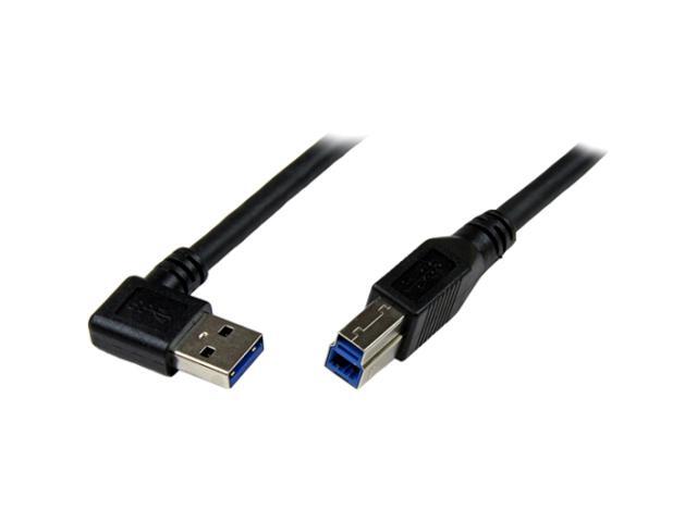 StarTech.com 1m Black SuperSpeed USB 3.0 Cable - Right Angle A to B - M/M