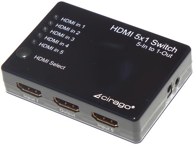Cirago HDMSWITCH5X1 HDMI 3x1 Switch (3-In to 1-Out)