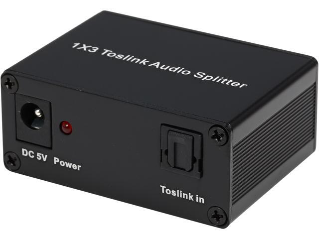 Coboc AUD-OPSPL1X3 Powered 3 Way SPDIF TOSLINK Digital Optical Audio 1x3 Amplified Splitter (One Input to 3 Outputs)