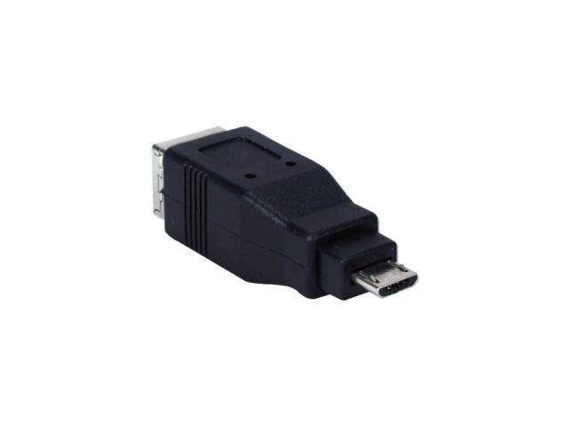QVS USB High-Speed OTG Micro-B Male to USB B Female Adaptor