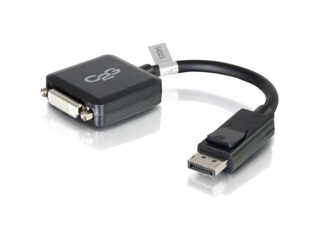 Cables To Go 54321 8IN DISPLAYPORT MALE TO SINGLE LINK DVI-D FEMALE ADAPTER CONVERTER - BLACK