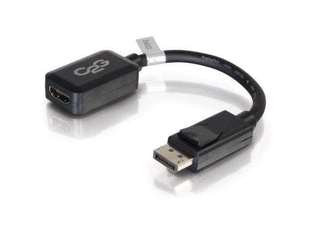 C2G/Cables To Go 54322 8in DisplayPort Male to HDMI Female Adapter Converter - Black
