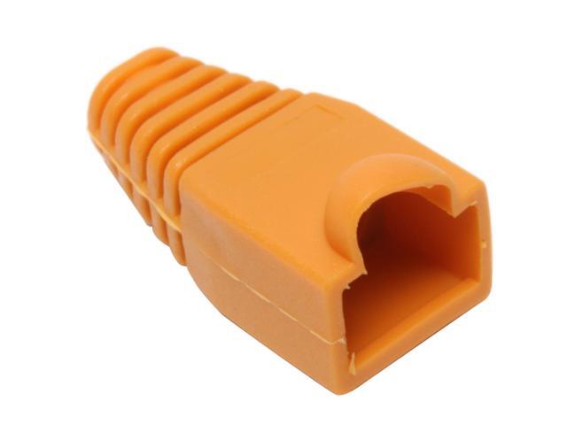 BYTECC Orange Color Snagless Boots for RJ45, 50-Pack