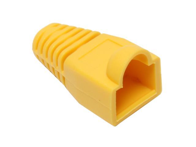 BYTECC Yellow Color Snagless Boots for RJ45, 50-Pack