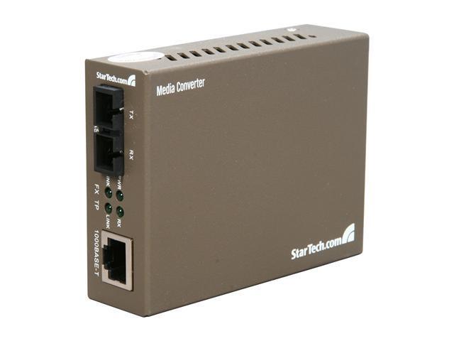 StarTech 1000 Mbps Gigabit Single-Mode Fiber Ethernet Media Converter SC - Convert and extend a Gigabit Ethernet connection ...