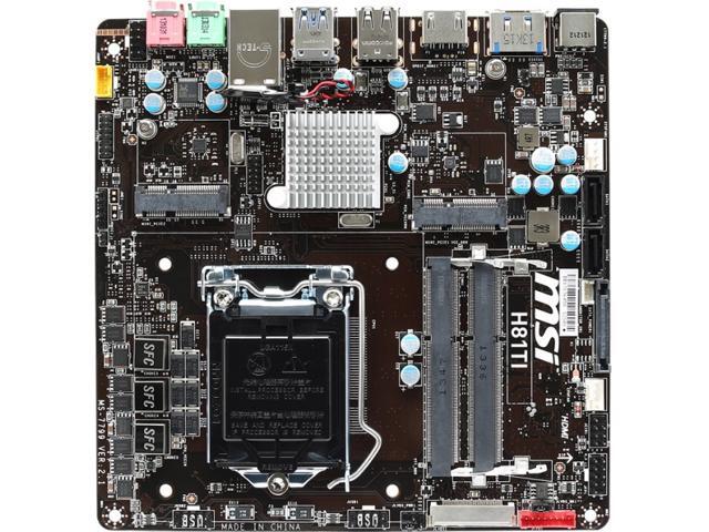 MSI H81TI Desktop Motherboard - Intel H81 Chipset - Socket H3 LGA-1150