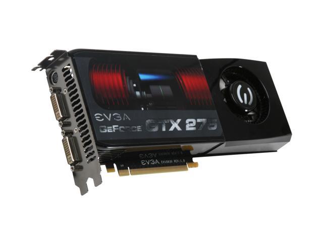 EVGA GeForce GTX 275 DirectX 10 896-P3-1170-AR 896MB 448-Bit DDR3 PCI Express 2.0 x16 HDCP Ready SLI Support Video Card