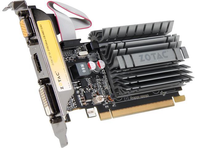 ZOTAC GeForce GT 720 DirectX 12 (feature level 11_0) ZT-71201-20L 2GB ...