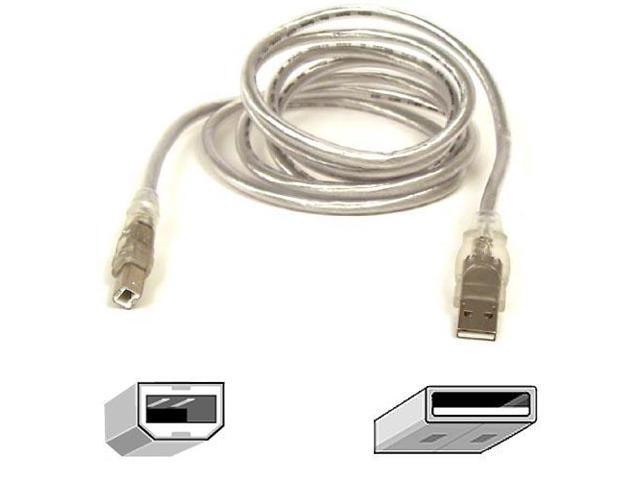 Belkin F3U133-10-CBL 10 ft. Clear USB2.0 Device Cable (AM/BM) iMac Clear Ice Color,