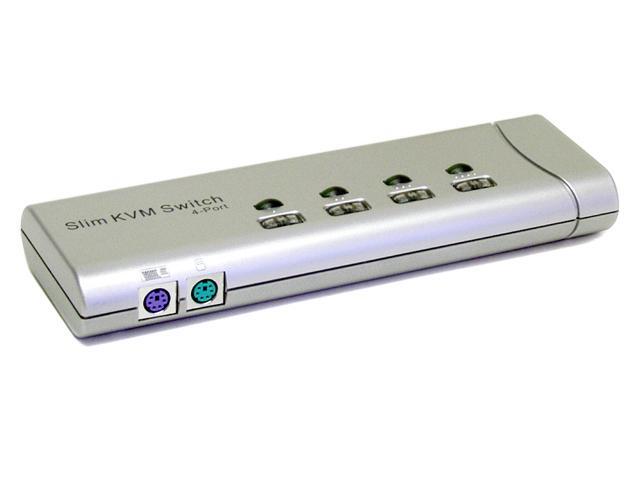 LINKSKEY LKV-S04SK 4-Port Slim Desktop KVM Switch w/3-in-1 Combo Cables