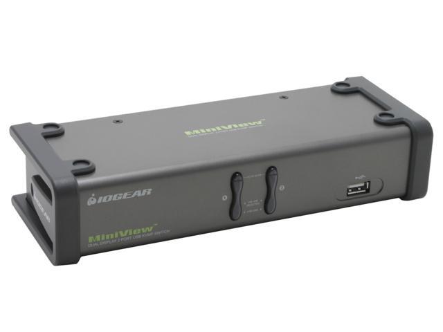 IOGEAR GCS1742 2-Port Dual View KVM Switch w/Audio and USB Peripheral Sharing