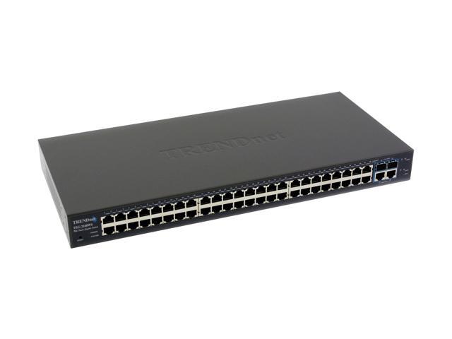 TRENDnet 48-Port 10/100 Mbps Ethernet and 4-Port Gigabit Web Smart Switch with 2 Mini-GBIC Slots, TEG-2248WS