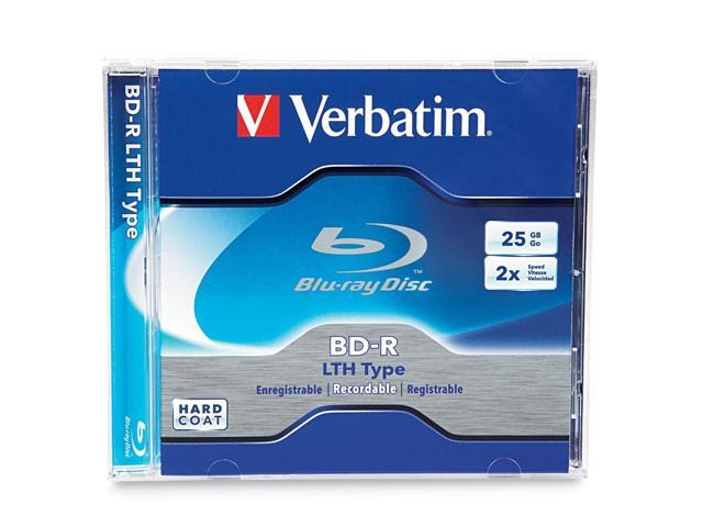 Verbatim 25GB 2X BD-R LTH Single Jewel Case Disc (use w/LTH Compat Drive) 96569 - OEM