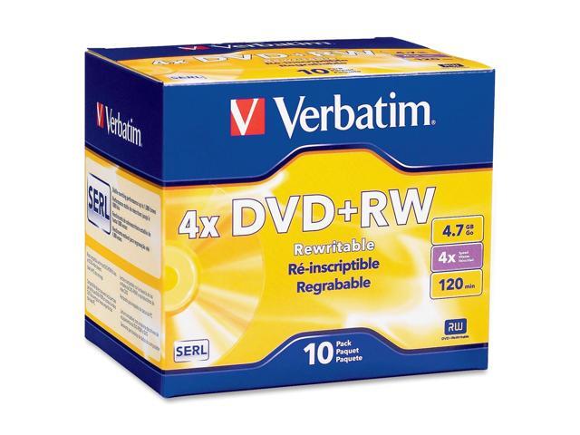 Verbatim DataLifePlus 4.7GB 4X DVD+RW 10 Packs Disc Model 94839