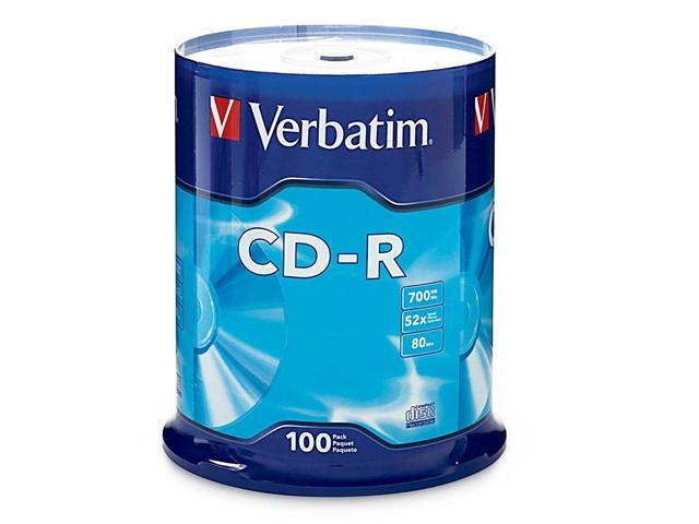 Verbatim 700MB 52X CD-R 100 Packs Disc Model 94554 
