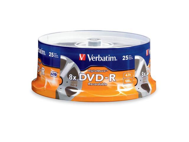Verbatim 4.7GB 8X DVD-R 25 Packs High-Quality Digital Movie Disc with Unique "Movie Reel" Surface Model 94866