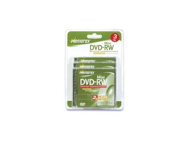 memorex 1.4GB 2X DVD-RW 3 Packs Mini Disc Model 05620