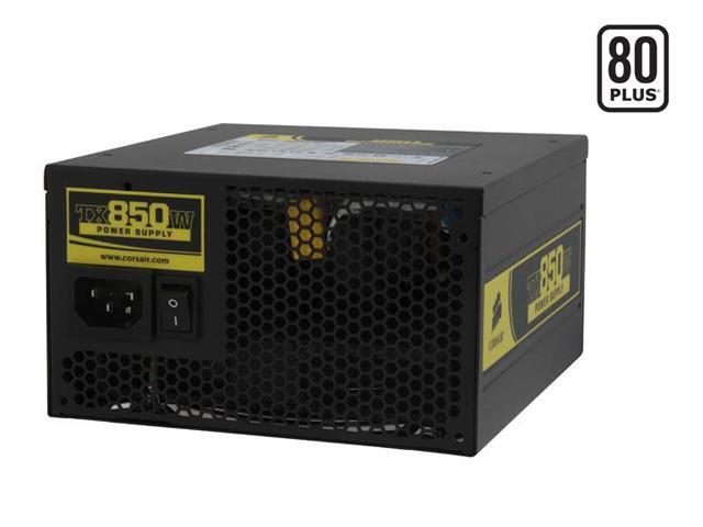 CORSAIR Enthusiast Series CMPSU-850TX 850W ATX12V v2.2 / EPS12V v2.91 SLI Certified CrossFire Ready 80 PLUS Certified Active PFC Power Supply