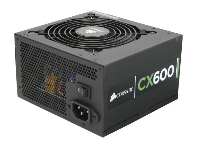 CORSAIR Builder Series CX600 (CMPSU-600CX) 600W ATX12V v2.3 Active PFC Power Supply
