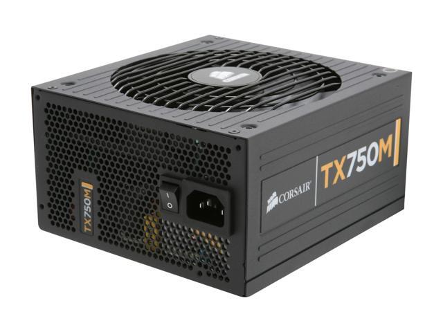 CORSAIR Enthusiast Series TX750M 750W ATX12V v2.31 / EPS12V v2.92 80 PLUS BRONZE Certified Semi Modular High Performance Power Supply New 4th Gen CPU Certified Haswell Ready