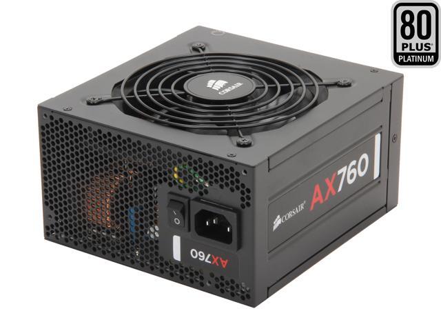 CORSAIR AX Series AX760 760W 80 PLUS PLATINUM Haswell Ready Full Modular ATX12V & EPS12V SLI and Crossfire Ready Power Supply