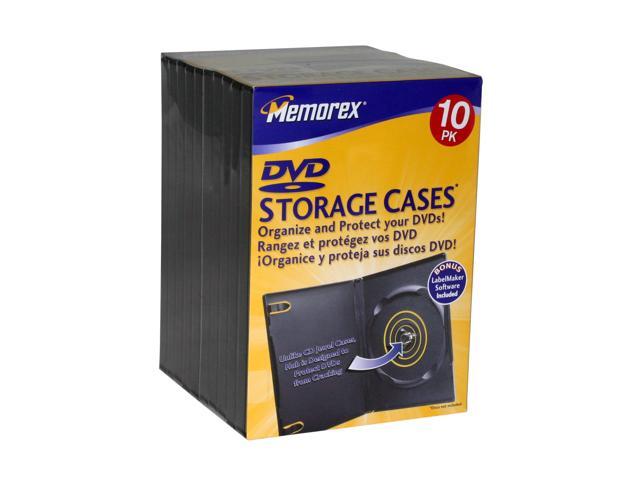 Memorex 01980 10PK DVD Video Movie Cases