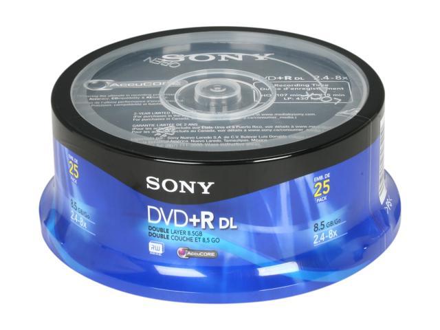 Sony 8.5gb 8x Dvd+r Dl Disc - Newegg.com