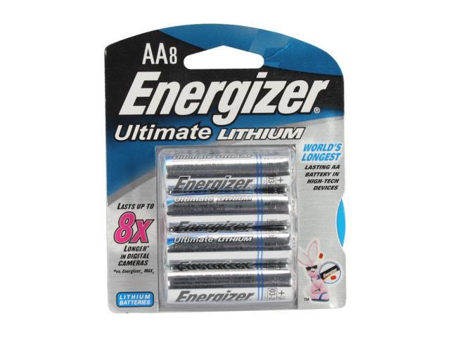 Energizer  L91BP-8 AA Lithium 8-pack Batteries