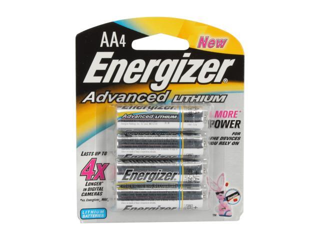 Energizer EA91BP-4 4-pack AA Lithium Batteries