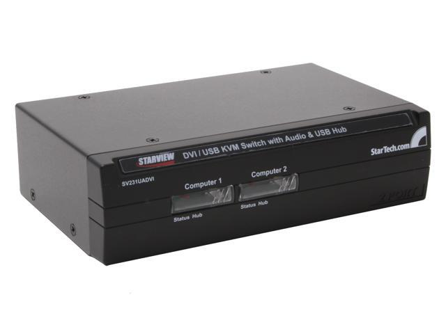 StarTech SV231UADVI 2 Port DVI + USB KVM Switch with Audio