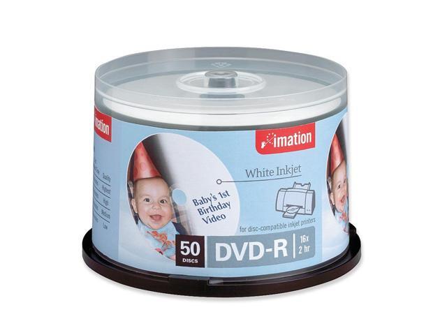 imation 4.7GB 16X DVD-R Inkjet Printable 50 Packs Media Model 17350