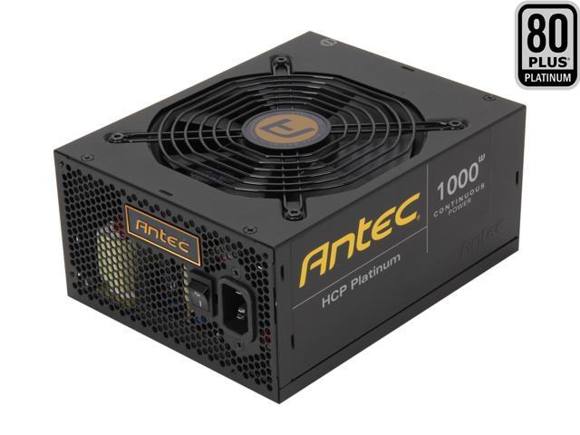Antec HCP Platinum HCP-1000 1000W ATX12V V2.32 / EPS12V V2.92 SLI Ready CrossFire Ready 80 PLUS PLATINUM Certified Full Modular Active PFC Power Supply - Intel Haswell Fully Compatible